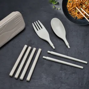 2243 Spoon Fork Chopsticks Set Dinnerware 3PCS / Set Lunch Tableware Detachable Cutlery Portable Travel Kitchen Accessories