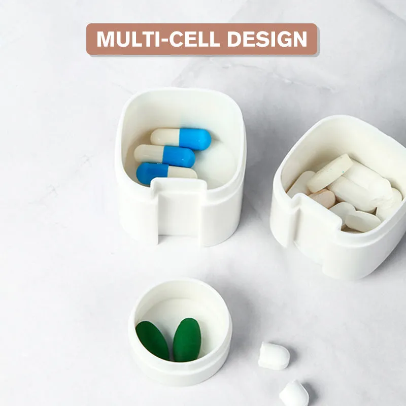 5 in 1 Pill Cutter with Box Container