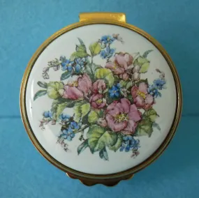 A Kingsley Enamels Trinket Pot with Floral Design