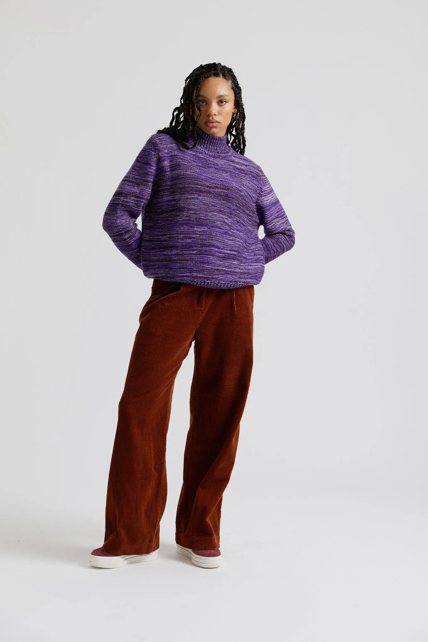 AMANDA  Fine Merino Wool Jumper - Lavender