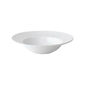 Anton Black 12" Deep Winged Pasta Plate, White  6 /Case