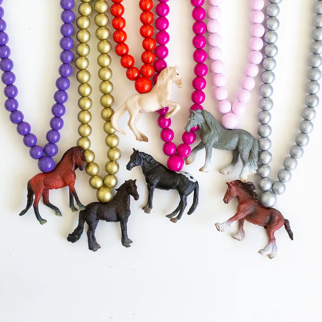 Appaloosa Stallion on Fuschia Beads