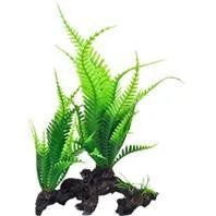 Aquatop Aquatic Supplies - Fern On Driftwood Resin Aquarium Ornament