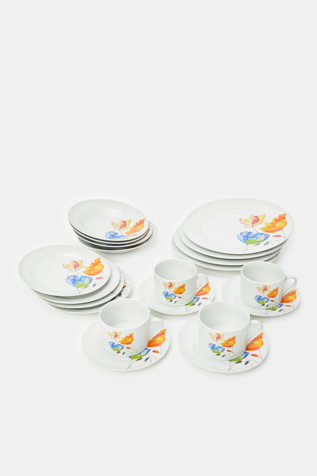 Assorted Floral Design Dinner Set (20 Piece)