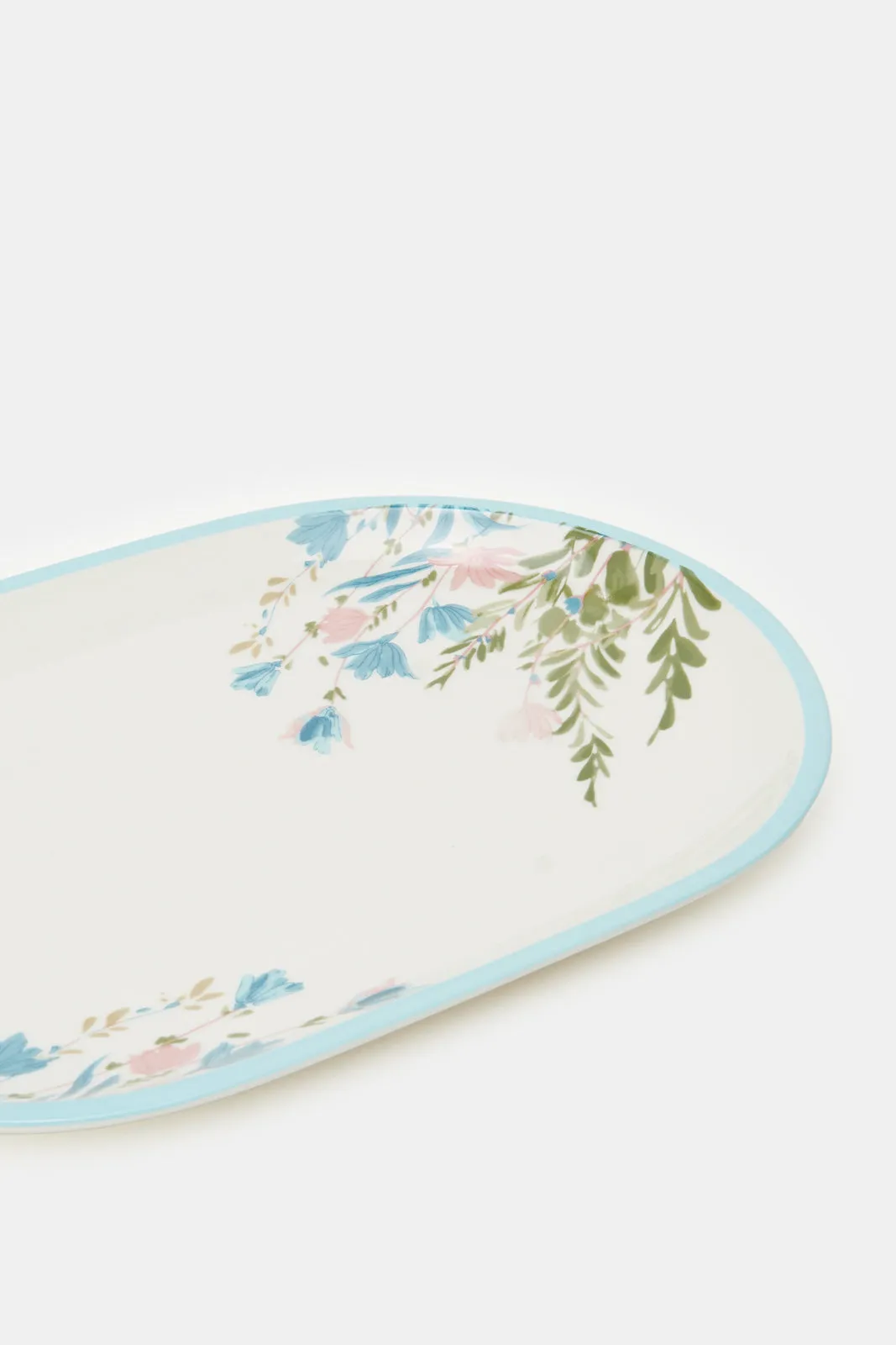 Assorted Floral Print Oval Platter