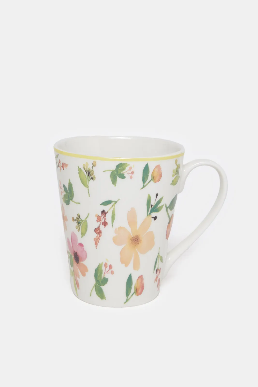 Assorted Floral Printed Mug Set (4 Piece)