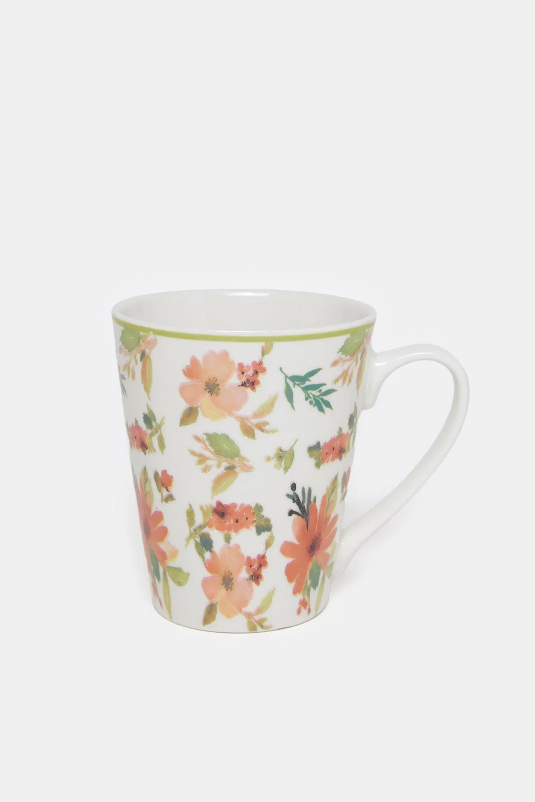 Assorted Floral Printed Mug Set (4 Piece)