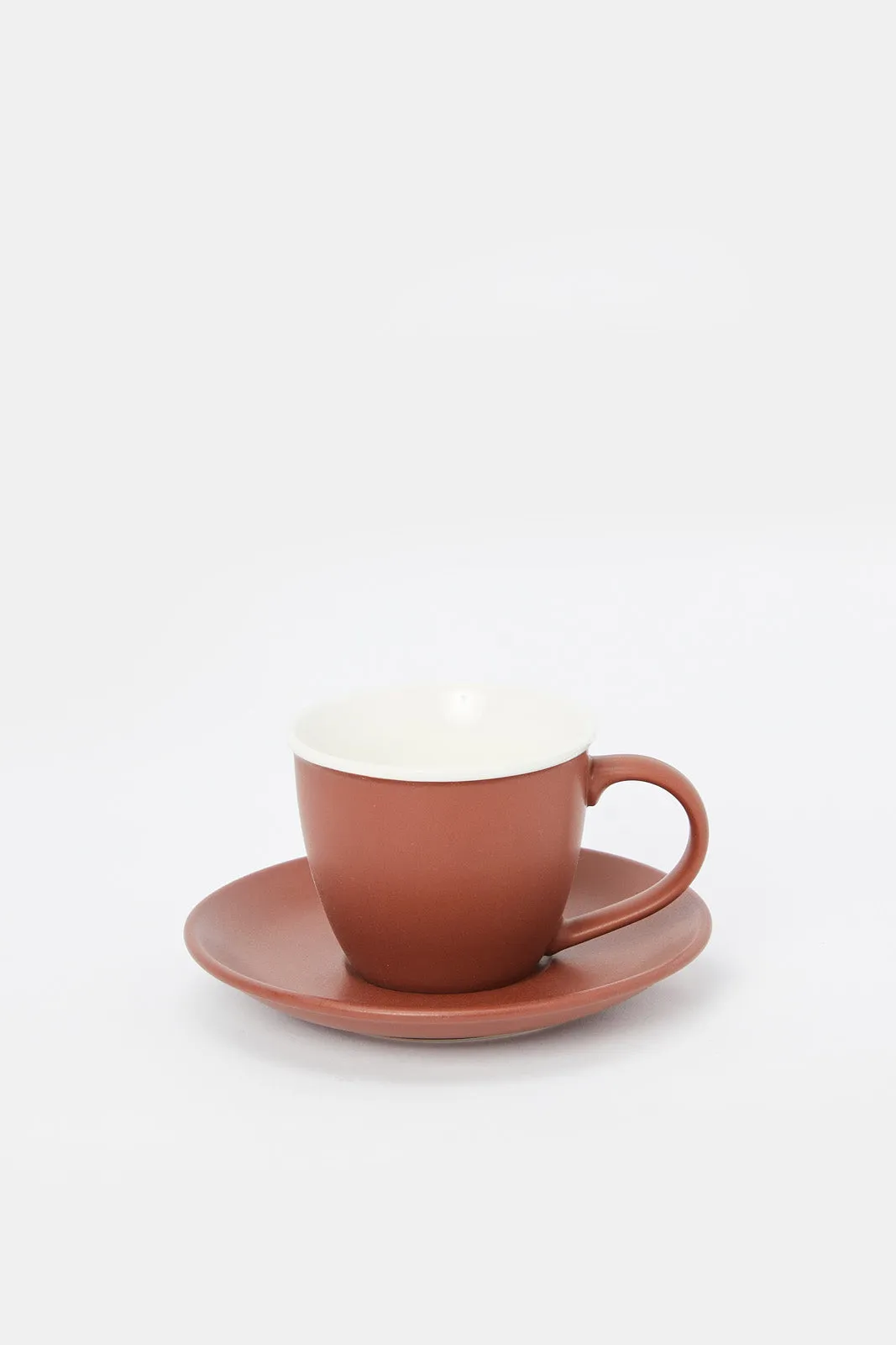 Assorted Plain Cup And Saucer Set (8 Piece)