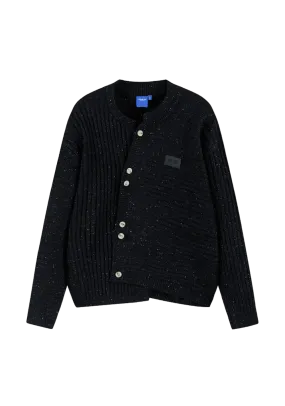 Asymmetric Wool Textured Knitted Jacket