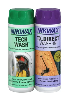 AT019 Nikwax Cleaning And Waterproofing Pack - 300ml