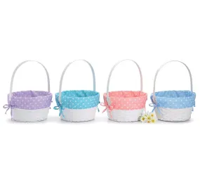 Bamboo Easter Basket Polka Dots