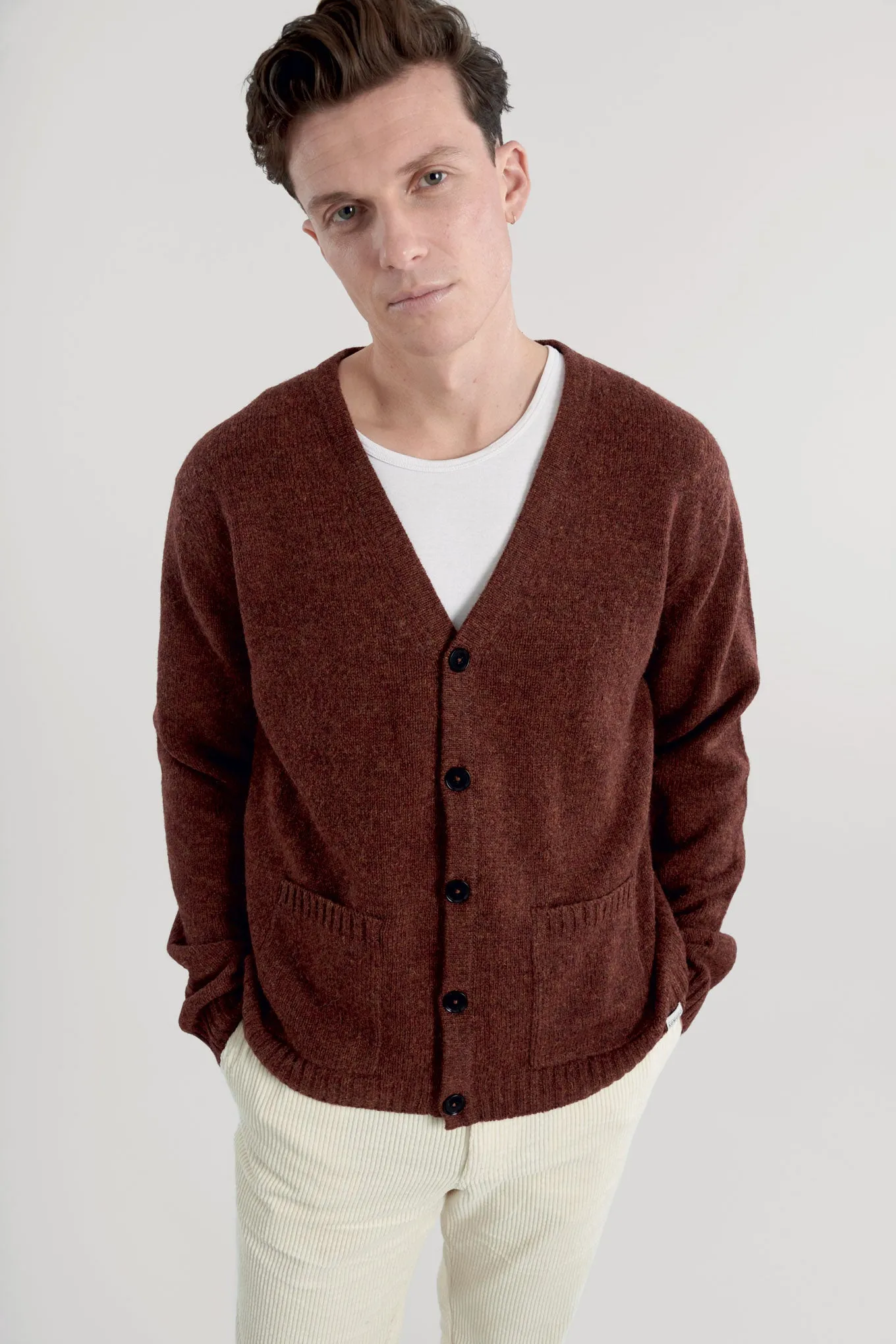 BATSA Wool Cardigan - Chestnut