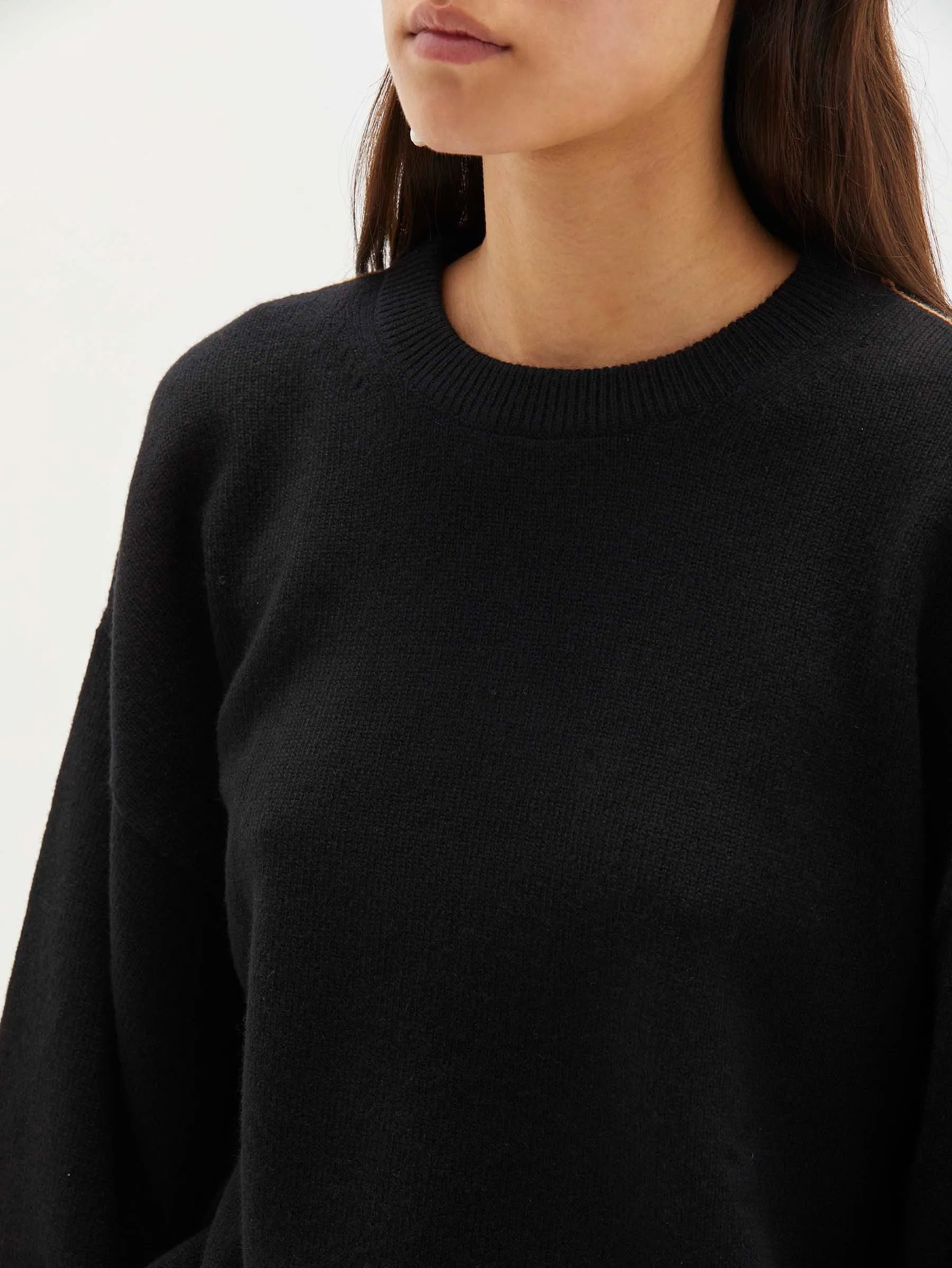 batwing cashmere crew knit