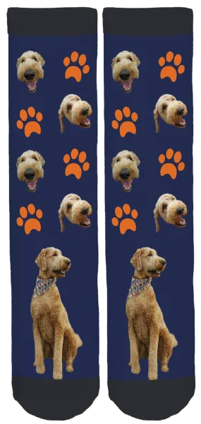 Baxter the Golden Doodle Crew Socks