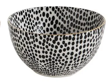 Black & White Stoneware Bowl, 4 Styles