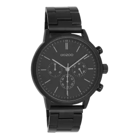 Black OOZOO watch with black stainless steel bracelet - C11409