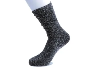 Black Sparkly Metallic Sock