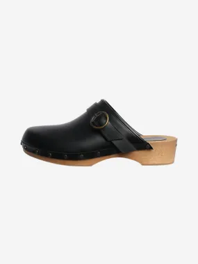 Black Thalie leather clogs - size EU 38