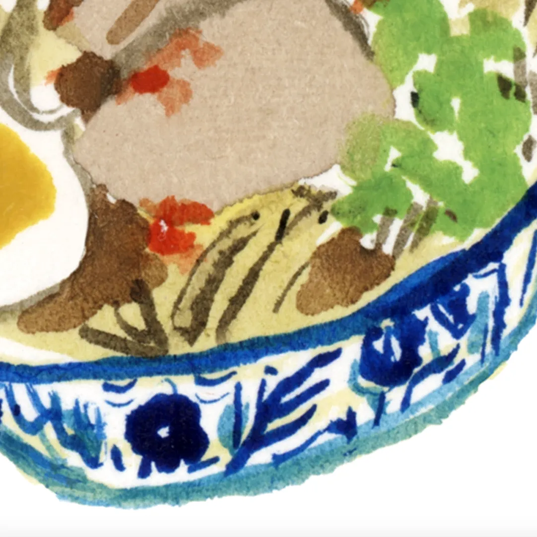 Blue & White Ramen Bowl / Art Print