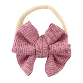 Boysenberry Waffle Bow Headband