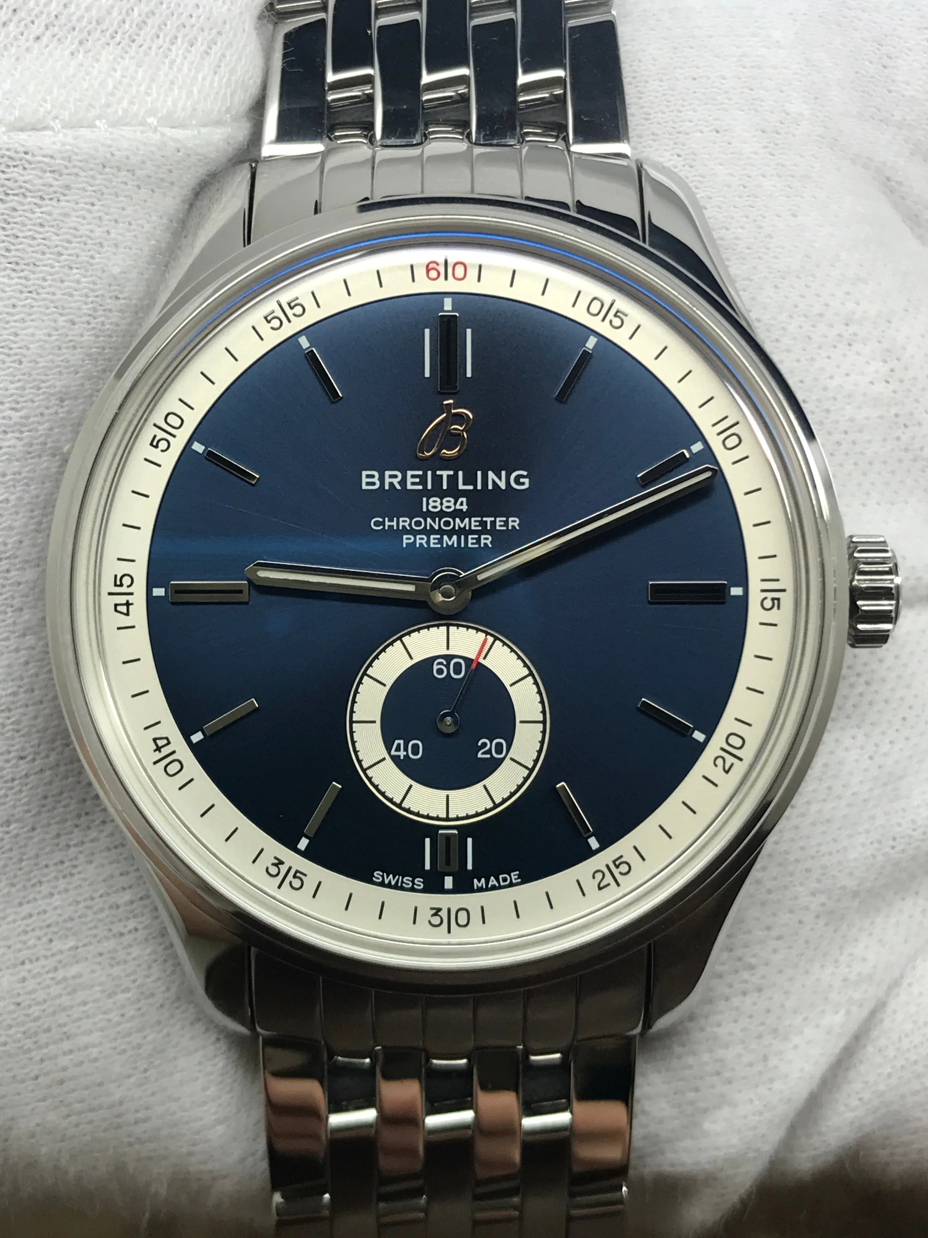 Breitling Premier Automatic 40 A37340 Blue Dial Automatic Men's Watch