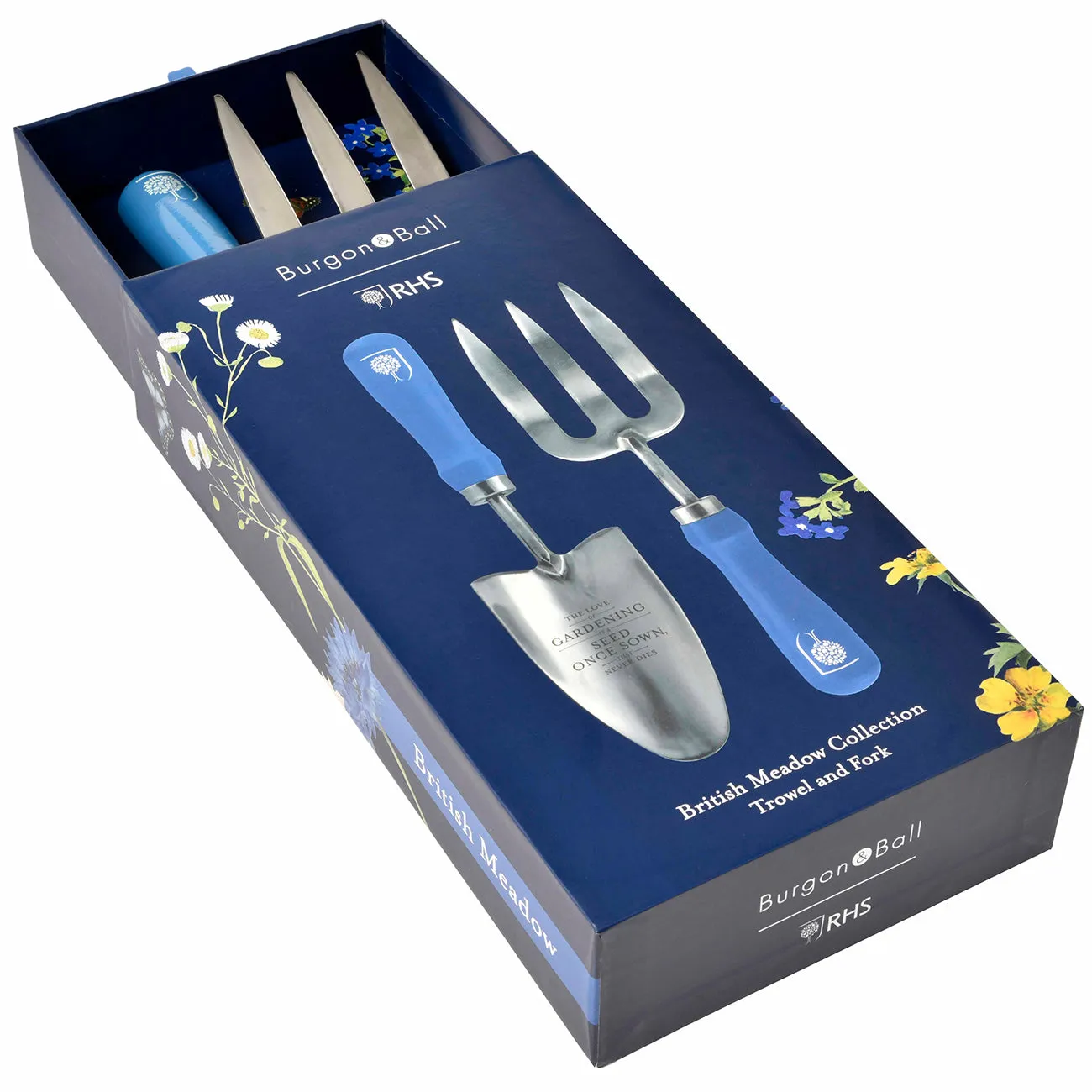 British Meadow Trowel and Fork Set