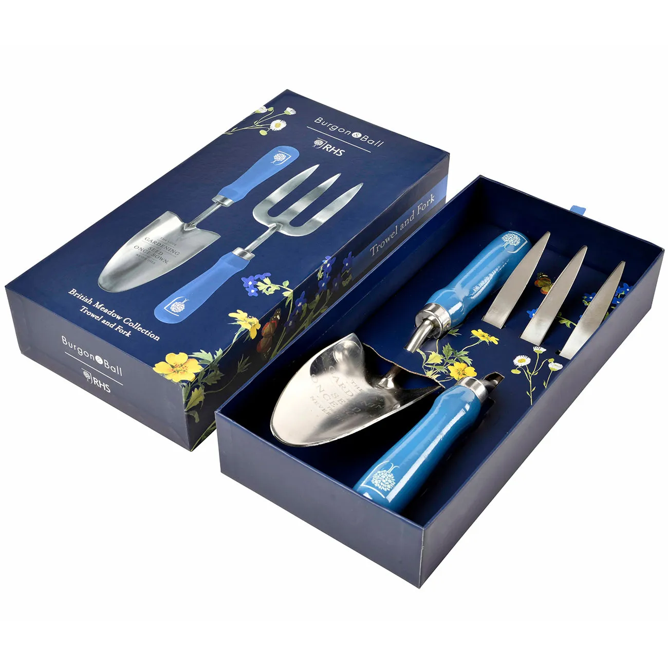 British Meadow Trowel and Fork Set