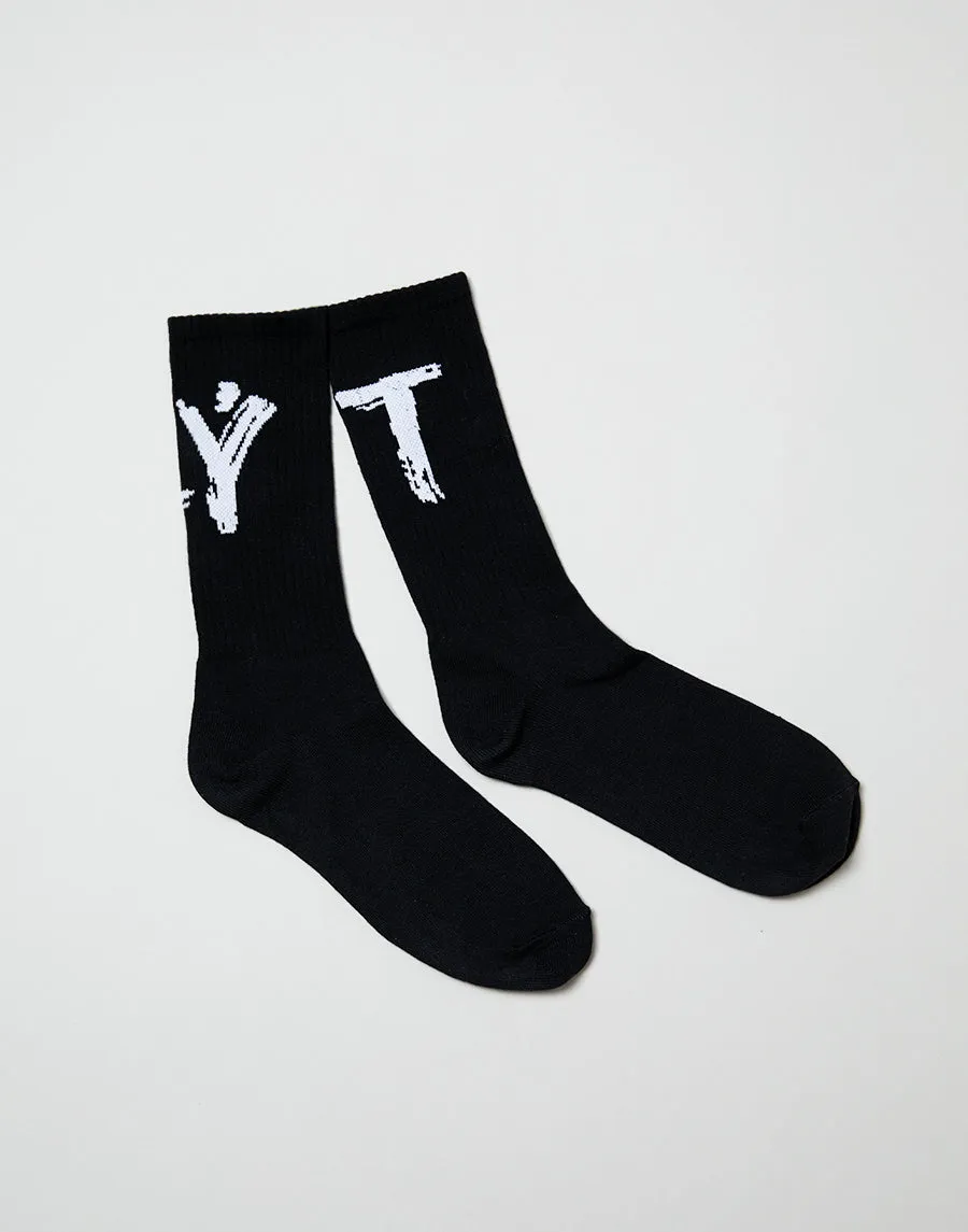 Brush Logo Socks - Black