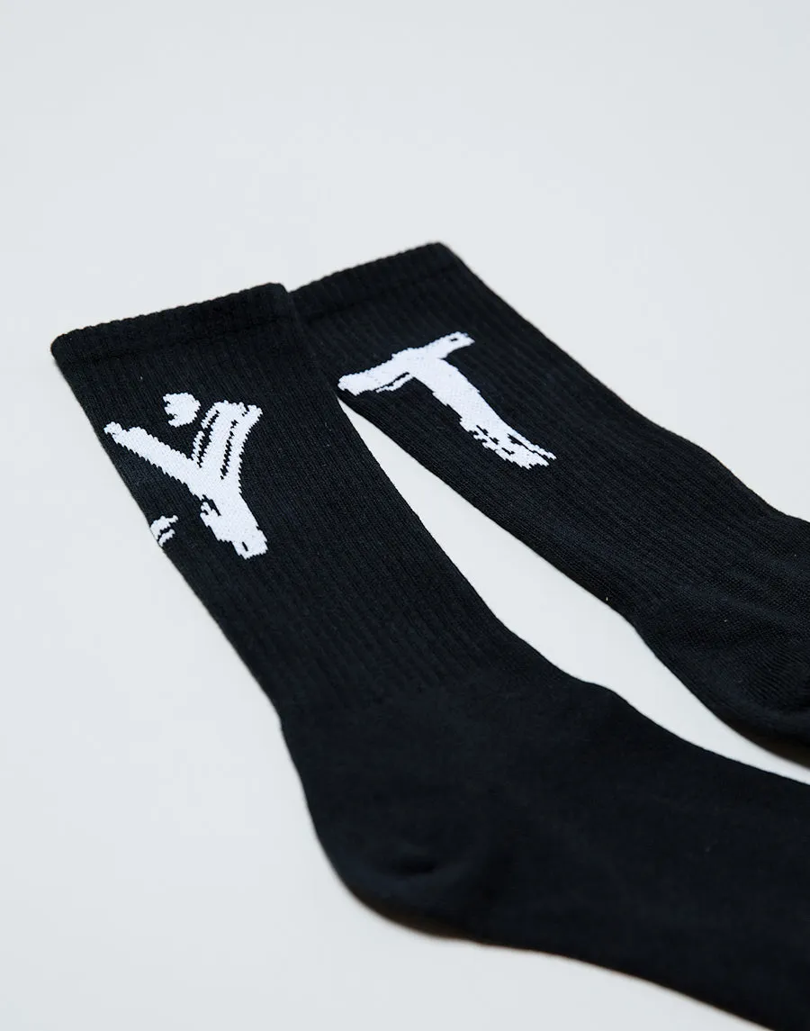 Brush Logo Socks - Black