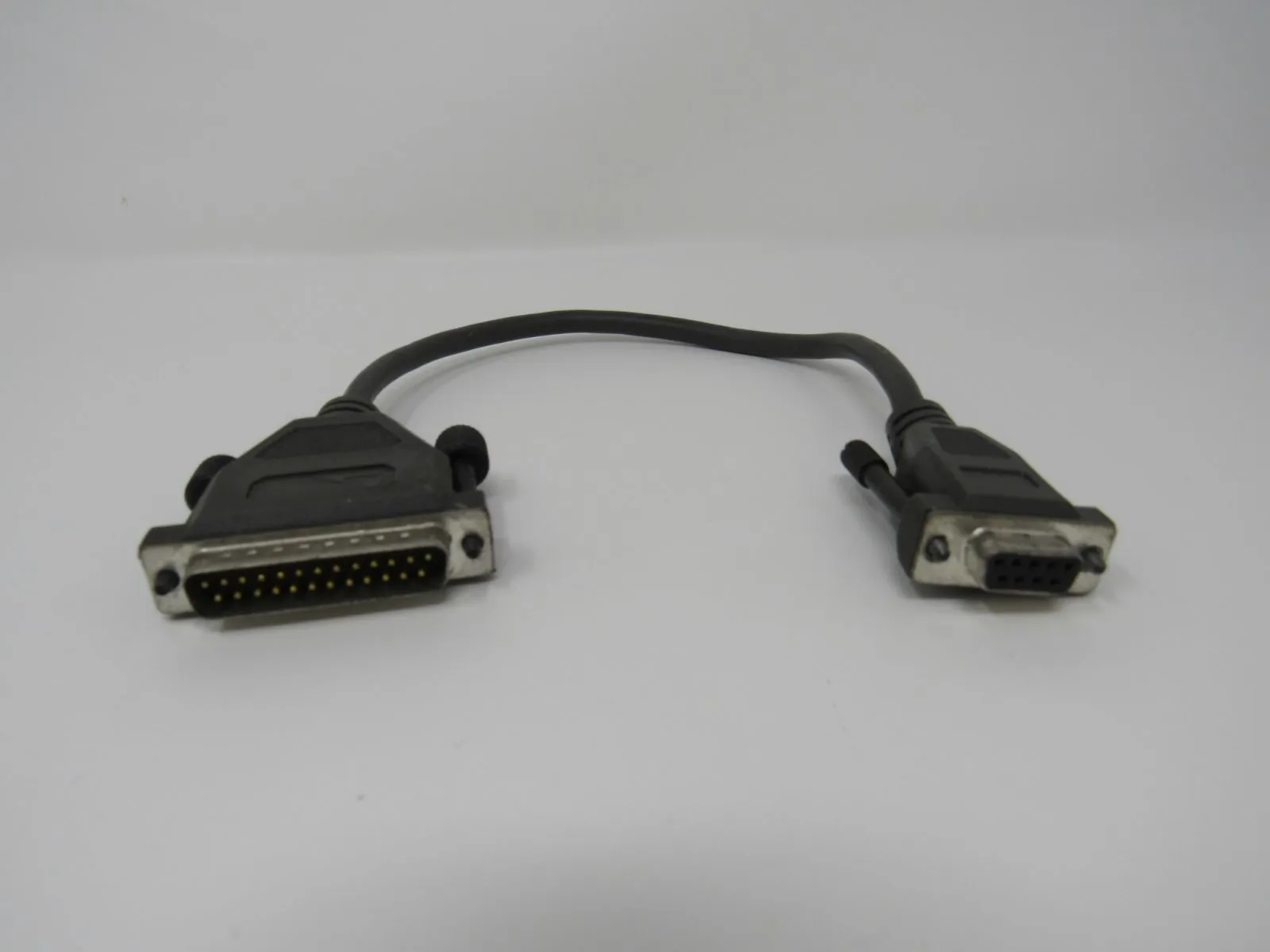 C J Pipkin 25 Pin DB25 Serial Port To DB9 Adapter Cable 10 Inches Male Female -- Used