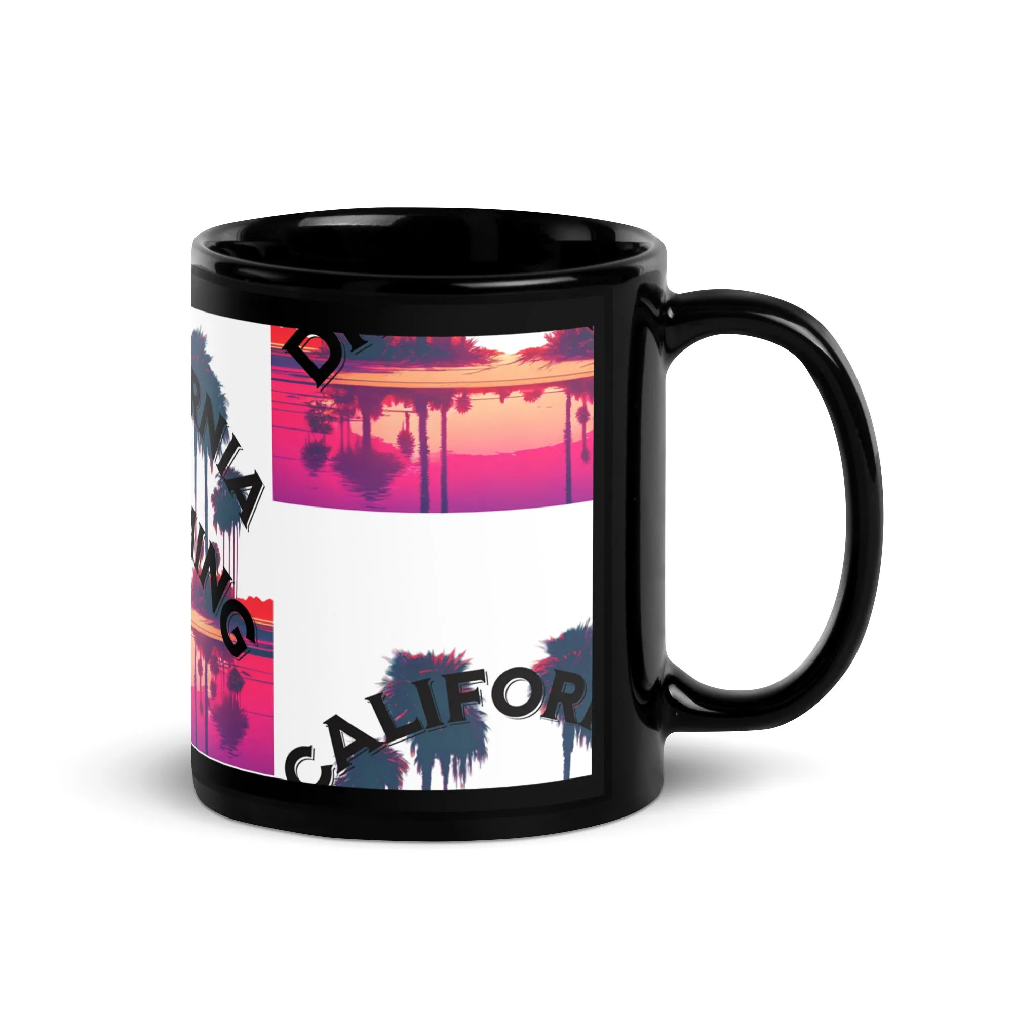 California Dreaming Black Glossy Mug