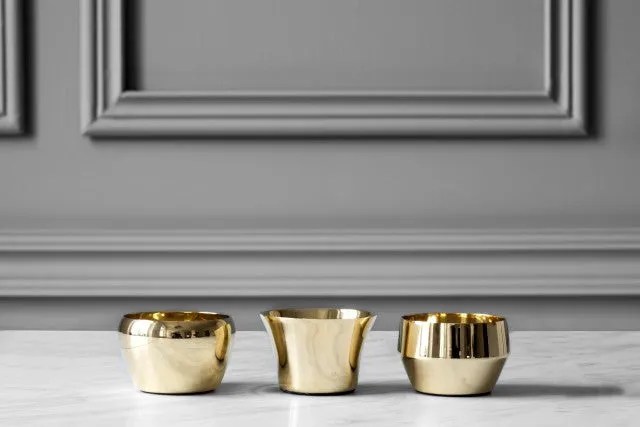 Candle Holder Kin | Set of 3 | Brass