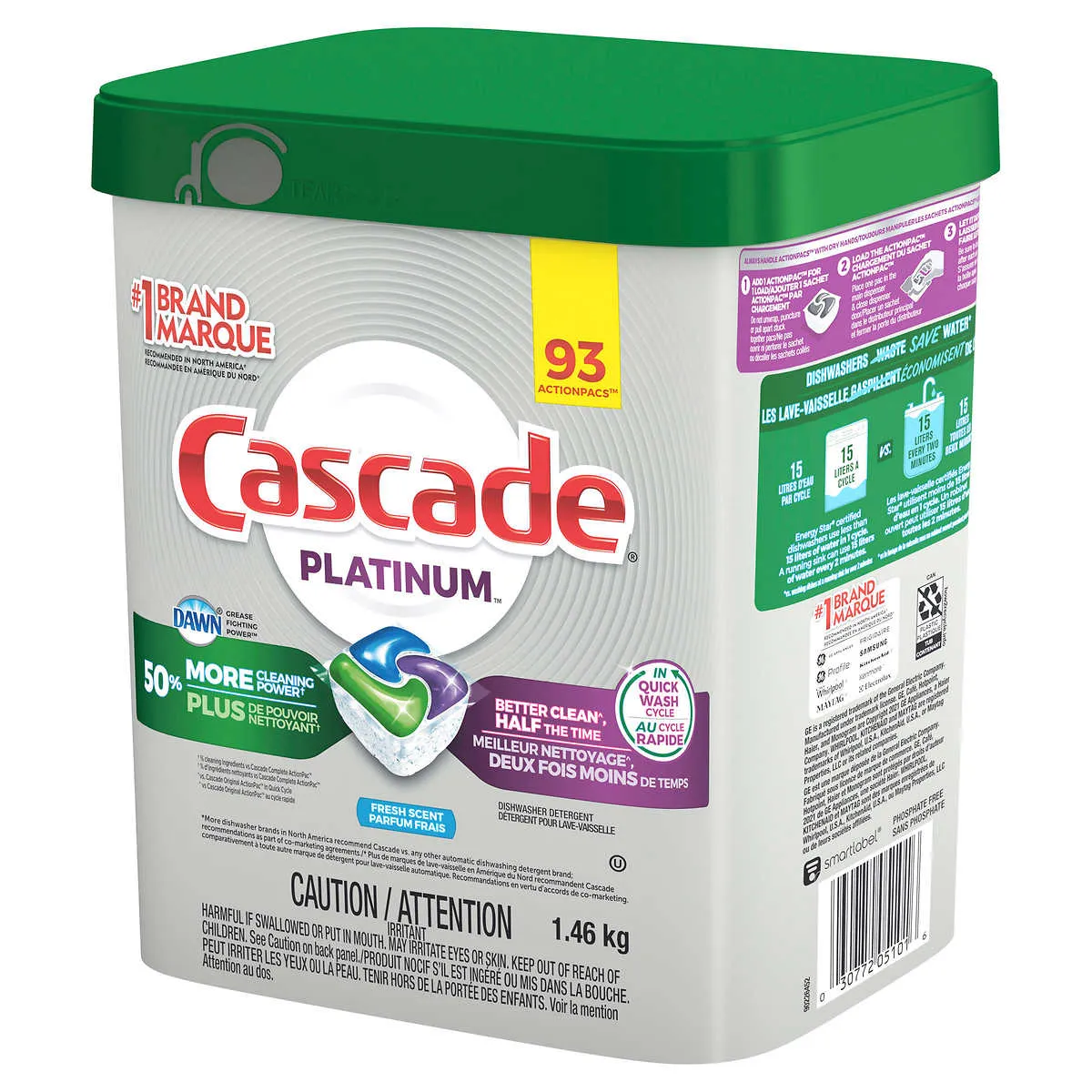 Cascade Platinum, 58 pods Automatic Dishwasher Detergent---- Clearance