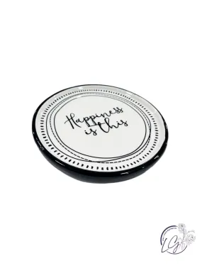 Ceramic Black & White Trinket Tray