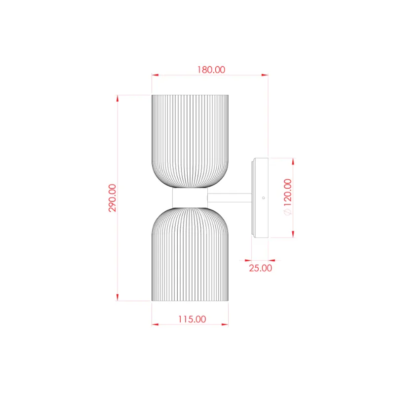 Ceramic Cylindrical Double Wall Light