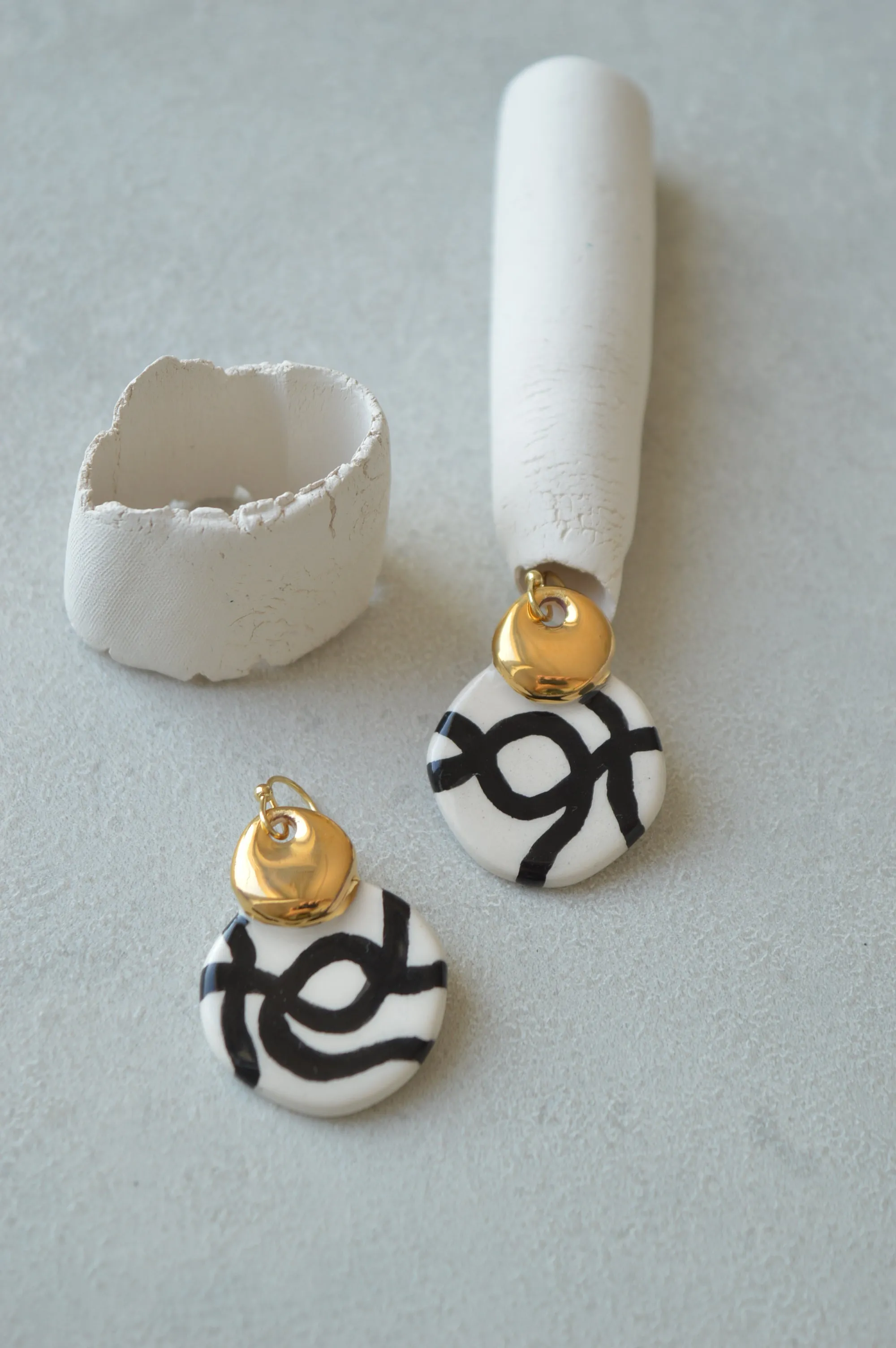 Ceramic earrings No. 58