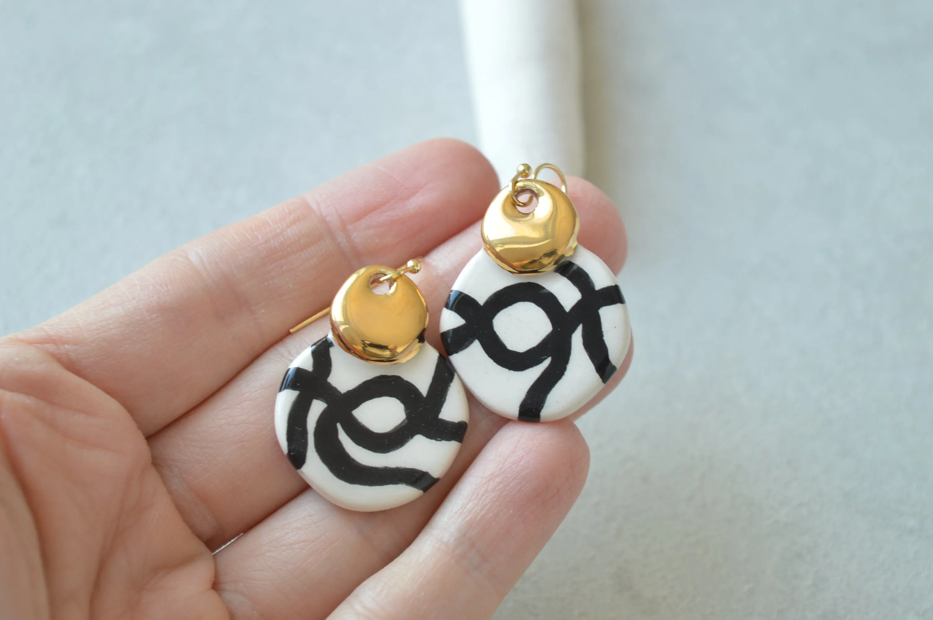 Ceramic earrings No. 58