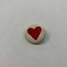 Ceramic heart buttons