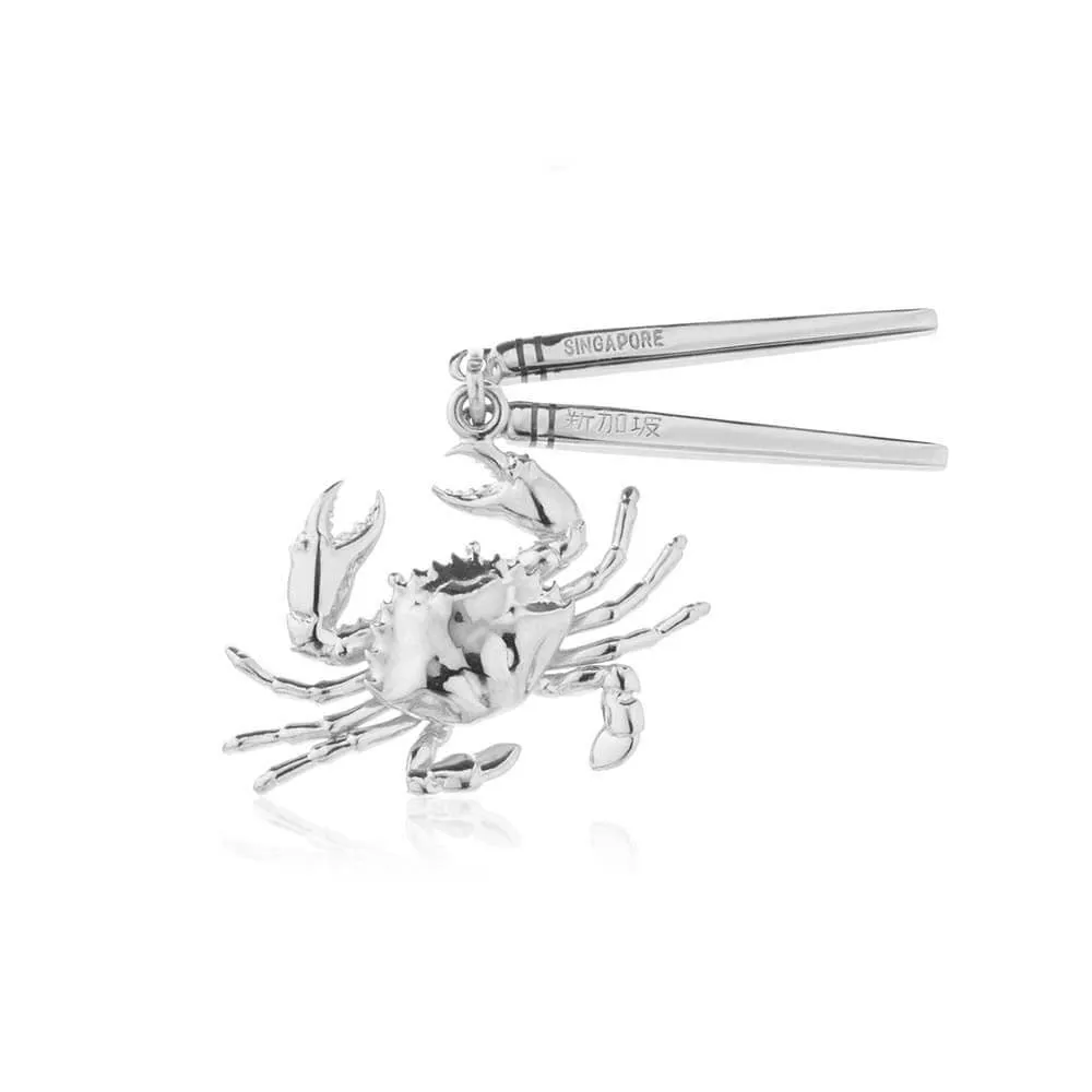 Chilli Crab and Chopsticks Charm Singapore Silver