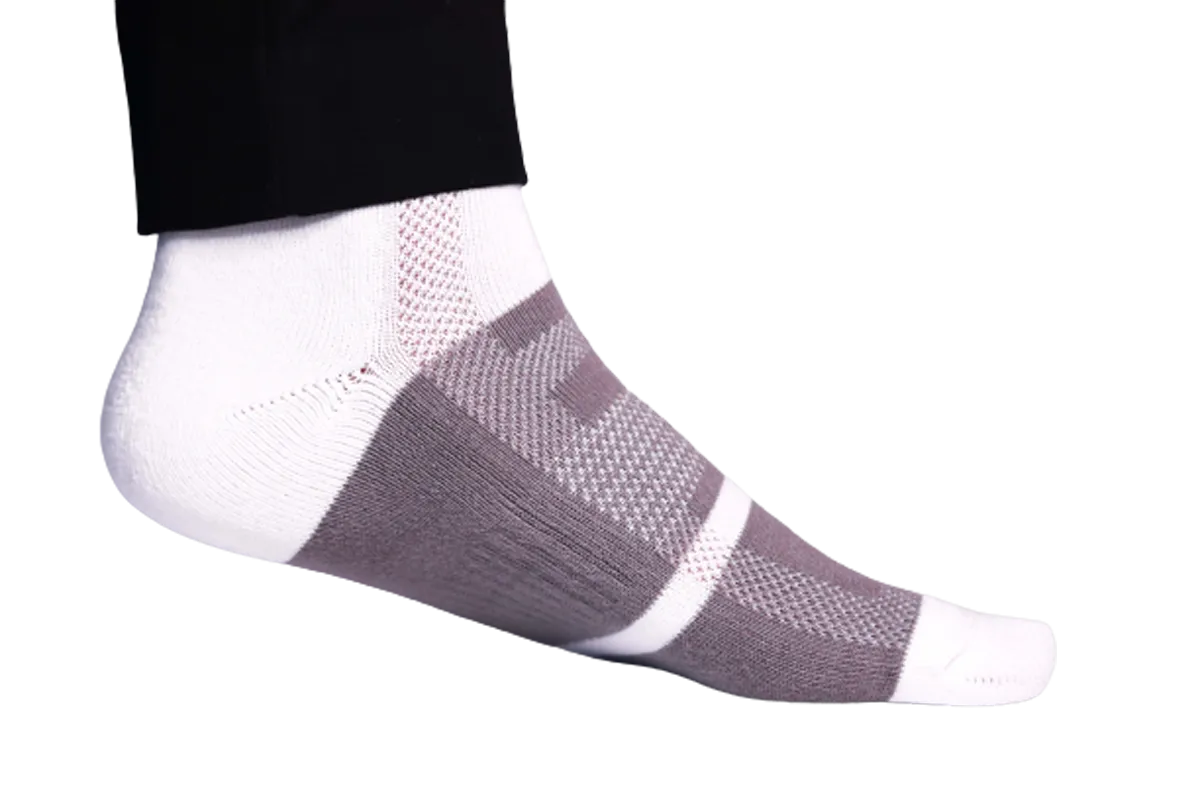 Chokore Light Grey And White Men's Cotton Socks