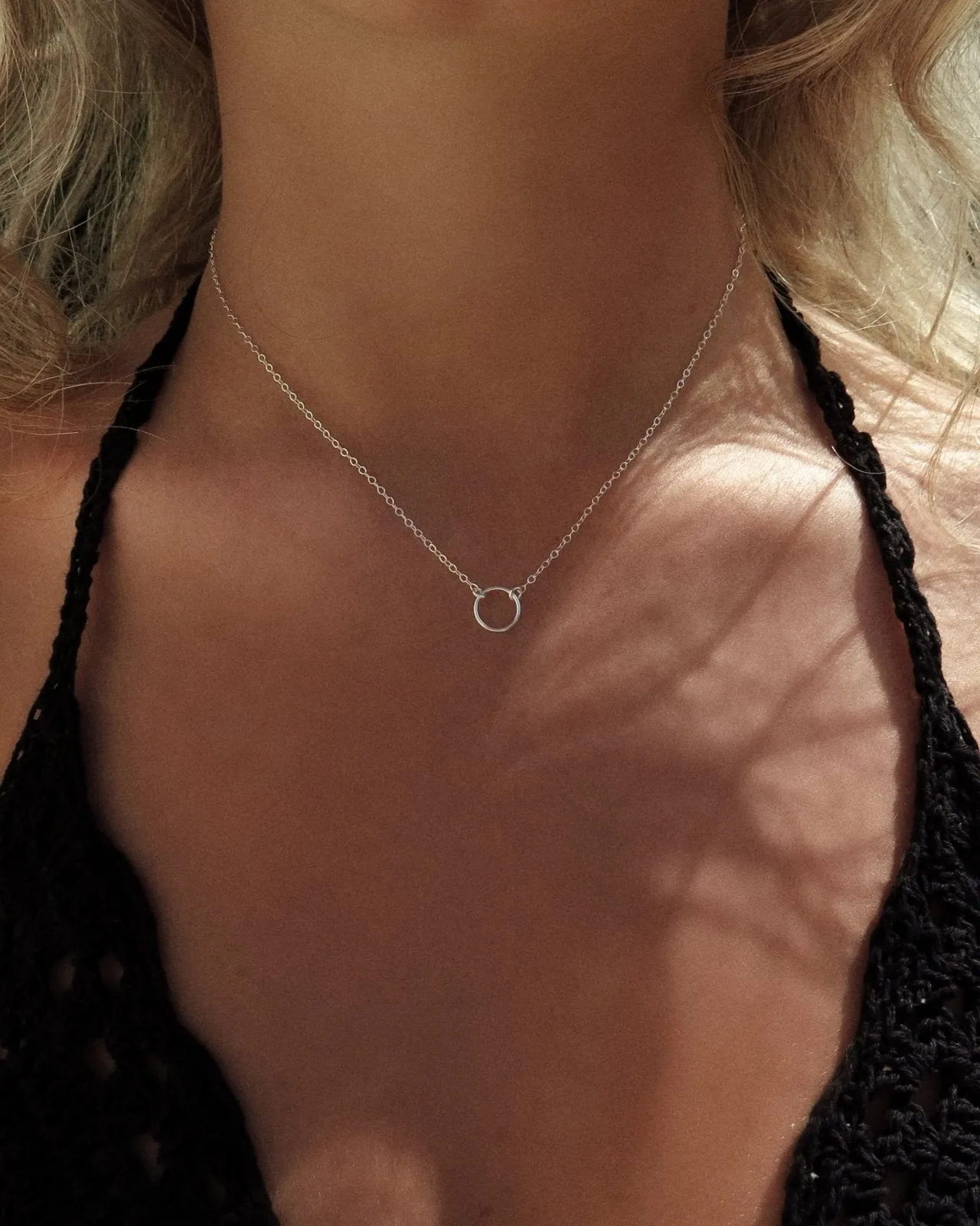 Circle Drop Necklace Set (10% Off) - Sterling Silver