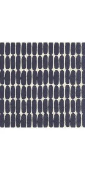 Cocktail Napkins - Marimekko Alku Linen Black