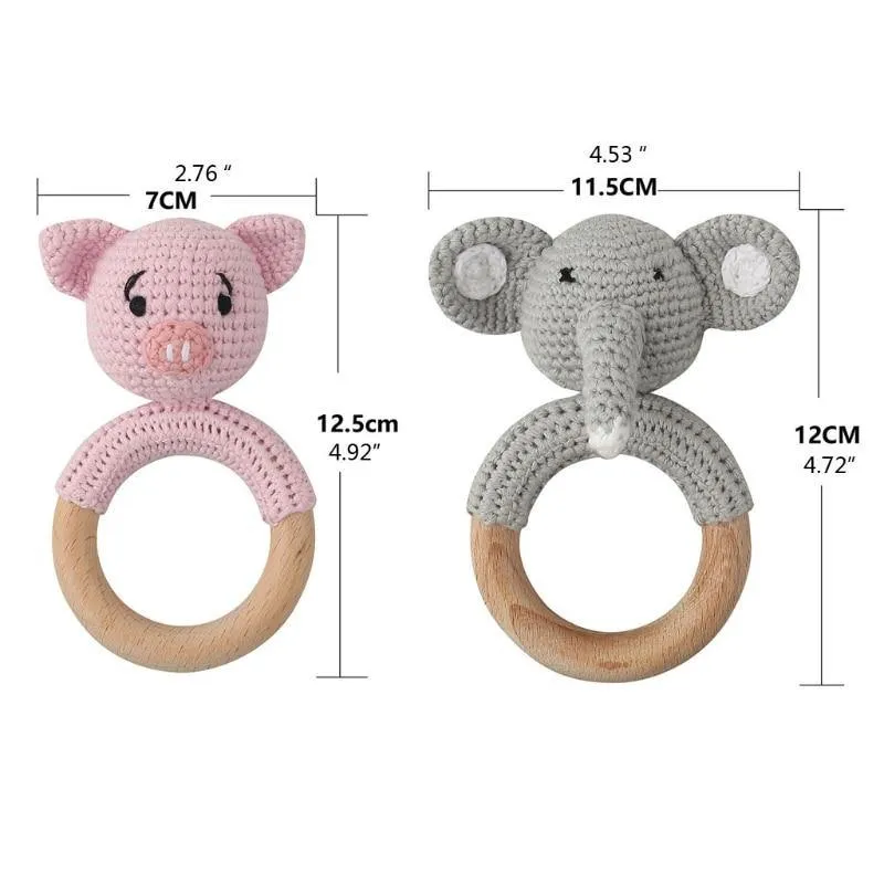 Crochet Set: Rattle, Teether & Pacifier Holder