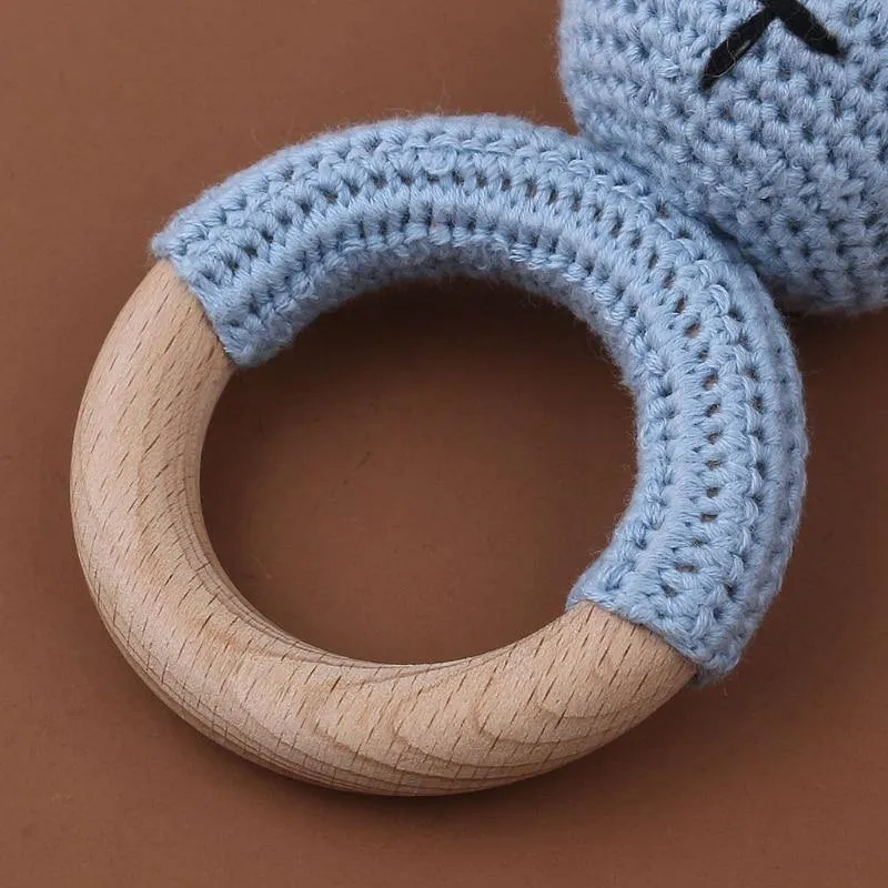 Crochet Set: Rattle, Teether & Pacifier Holder