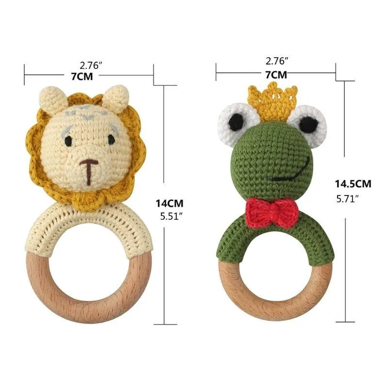 Crochet Set: Rattle, Teether & Pacifier Holder