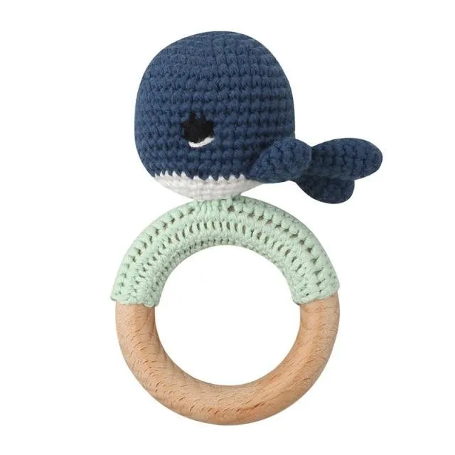 Crochet Set: Rattle, Teether & Pacifier Holder