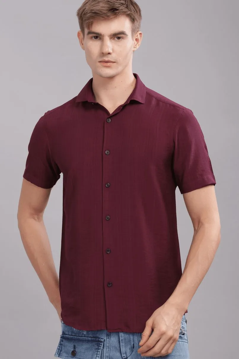 Dark Wine - Half Sleeve - Airlite Shirt