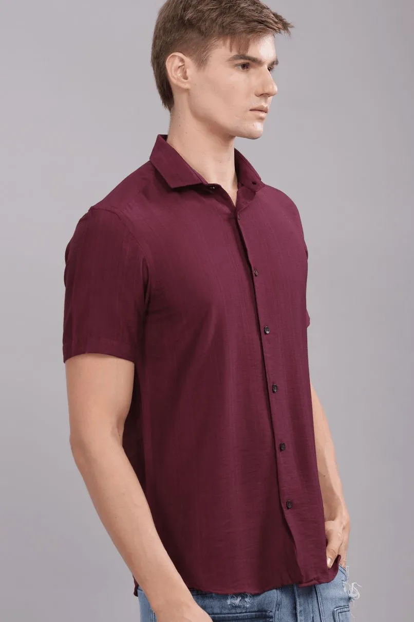 Dark Wine - Half Sleeve - Airlite Shirt