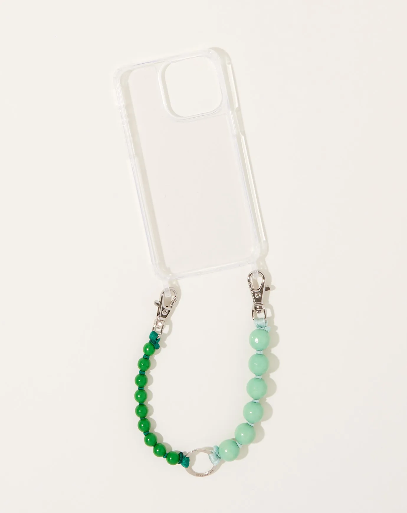 Doppel Handykette Short iPhone Holder in Pastel Green and Green