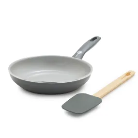 Dover Ceramic Nonstick 8" Frypan with Spatula | Charcoal Gray